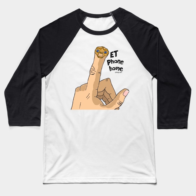 ET finger Baseball T-Shirt by TREJOart